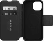 Otterbox Strada Apple iPhone 15 Book Case Leather Black with MagSafe Book case