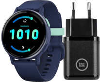 Garmin Vivoactive 5 Bleu + BlueBuilt Chargeur Montre connectée pour femmes