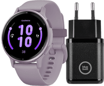 Garmin Vivoactive 5 Mauve + BlueBuilt Chargeur Montre connectée pour femmes