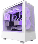 NZXT H5 Flow RGB - White - 2023 Model Computerbehuizing geschikt voor ATX moederborden