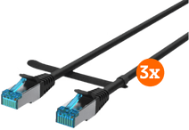 BlueBuilt Network Cable STP CAT6 0.5 Meter Black 3-pack 