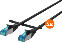 BlueBuilt Network Cable STP CAT6 0.5m Black 5-pack 