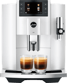 JURA E8 Piano White (EC) Fully automatic coffee machine with automatic milk frother