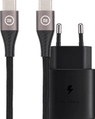 Samsung Chargeur Super Fast Charging 25 W + BlueBuilt Câble USB-C vers USB-C 1,5 m Nylon Chargeurs Samsung Galaxy S21 ou S20