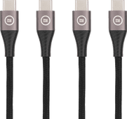 BlueBuilt USB-C vers USB-C Cable 1,5 m Nylon Noir Lot de 2 