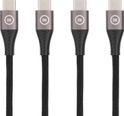 BlueBuilt USB-C vers USB-C Cable 1,5 m Nylon Noir Lot de 2 Câble Apple iPhone