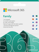 Microsoft Office 365 Family EN Abonnement 1 jaar Microsoft Office Software voor meerdere gebruikers