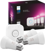 Philips Hue White and Color Starter Pack E27 3-pack + Bridge Philips Hue White & Color