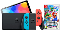 Nintendo Switch OLED Rood/Blauw + Super Mario Bros. Wonder Nintendo Switch