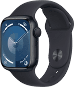 Apple Watch Series 9 41mm Midnight Aluminium Sportband M/L Gezondheid horloge