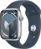 Apple Watch Series 9 45 mm Argent Aluminium Bracelet Sport Bleu M/L Apple Watch Series 9