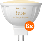 Philips Hue Spot White Ambiance MR16 Lot de 6 Douille Philips Hue MR16