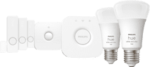 Philips Hue Secure Kit de Démarrage E27 White Ambiance Lot de 2 + Capteurs Kit de démarrage pour ampoules connectées