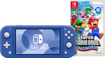 Nintendo Switch Lite Blauw + Super Mario Bros. Wonder Nintendo Switch