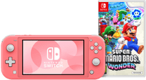 Nintendo Switch Lite Koraal + Super Mario Bros. Wonder Nintendo Switch