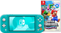 Nintendo Switch Turquoise + Super Mario Bros. Wonder Nintendo Switch Lite console