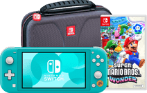 Nintendo Switch Turquoise + Super Mario Bros. Wonder + Travel Case Nintendo Switch Lite console