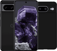 Google Pixel 8 128GB Zwart 5G + BlueBuilt Back Cover Zwart Google Pixel smartphone