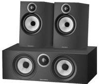 Bowers & Wilkins HTM6 S3 + 606 S3 (per paar) Zwart Hifi speaker