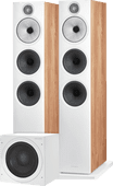 Bowers & Wilkins 603 S3 Brun (par deux) + ASW608 Blanc Enceinte hifi