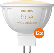 Philips Hue Spot White Ambiance MR16 Lot de 12 Douille Philips Hue MR16