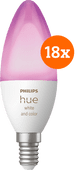 Philips Hue White and Color E14 18-pack Philips HUE E14 fitting