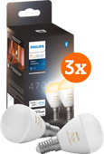 Philips Hue Luster Spherical Light White Ambiance E14 6-pack Philips Hue E14 spherical light