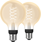 Philips Hue Filament Light White Globe E27 2-pack Smart light