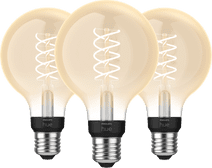 Philips Hue Filament Light White Globe E27 3-pack Smart light