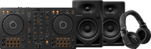 Pioneer DJ DDJ-FLX4 + Pioneer DJ HDJ-X5 Noir + Pioneer DJ DM-40D Noir Pioneer DJ DDJ-FLX4