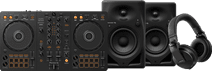 Pioneer DJ DDJ-FLX4 + Pioneer DJ HDJ-X5 Black + Pioneer DJ DM-40D-BT Black DJ controller