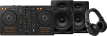 Pioneer DJ DDJ-FLX4 + Pioneer DJ HDJ-X5 Black + Pioneer DJ DM-50D Black DJ controller