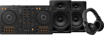 Pioneer DJ DDJ-FLX4 + Pioneer DJ HDJ-X5 Zwart + Pioneer DJ DM-50D Zwart Pioneer DJ controller