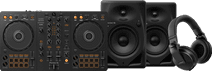 Pioneer DJ DDJ-FLX4 + Pioneer DJ HDJ-X5 Noir + Pioneer DJ DM-50D-BT Noir Pioneer DJ DDJ-FLX4