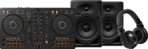 Pioneer DJ DDJ-FLX4 + Pioneer DJ HDJ-X7 Zwart + Pioneer DJ DM-50D Zwart DJ controller