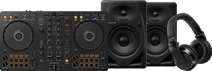 Pioneer DJ DDJ-FLX4 + Pioneer DJ HDJ-X7 Noir + Pioneer DJ DM-50D Noir Pioneer DJ DDJ-FLX4