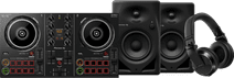 Pioneer DJ DDJ-200 + Pioneer DJ HDJ-X7 Zwart + Pioneer DJ DM-40D Zwart Pioneer DJ controller