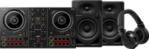 Pioneer DJ DDJ-200 + Pioneer DJ HDJ-X7 Zwart + Pioneer DJ DM-40D-BT Zwart Pioneer DJ controller