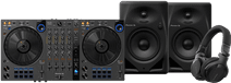 Pioneer DJ DDJ-FLX6 + Pioneer DJ HDJ-CUE1 + Pioneer DJ DM-50D Black Pioneer DJ controller