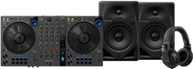 Pioneer DJ DDJ-FLX6 + Pioneer DJ HDJ-X5 Zwart + Pioneer DJ DM-50D Zwart Pioneer DJ controller