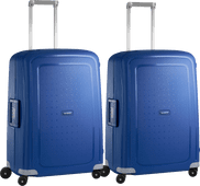 Samsonite S'Cure Valise à 4 Roulettes 69 cm Bleu Foncé Set de 2 Valises Valises moyennes