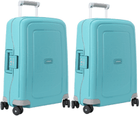 Samsonite S'Cure Spinner 55cm Aqua Blue Duo Suitcase Set Samsonite spinners