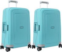 Samsonite S'Cure Spinner 55cm Aqua Blue Duo Suitcase Set Samsonite S'Cure