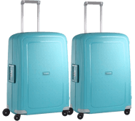 Samsonite S'Cure Valise à 4 Roulettes 69 cm Bleu Eau Set de 2 Valises Valises moyennes