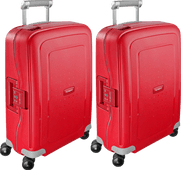 Samsonite S'Cure Spinner 55cm Crimson Red Duo Suitcase Set Samsonite spinners