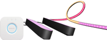 Philips Hue Play Lightstrip PC 32 - 34 + Rampe d'Éclairage Noir Lot de 2 Kit de démarrage pour ampoule connectée compatible avec l'Assistant Google