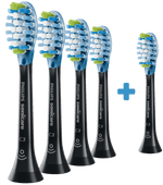 Philips Sonicare Plaque Defence HX9045/33 Zwart (5 stuks) Philips Sonicare opzetborstel