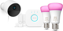 Philips Hue Secure Kit de Démarrage - White and Color - E27 Caméra IP compatible avec Apple HomeKit