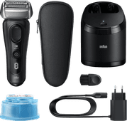 Braun Series 8 8560cc Black Electric shaver with the highest shaving comfort