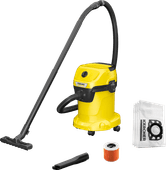 Karcher WD 3 V-17/4/20 + Sacs d'Aspirateur (4x) Aspirateur de chantier Karcher WD 3